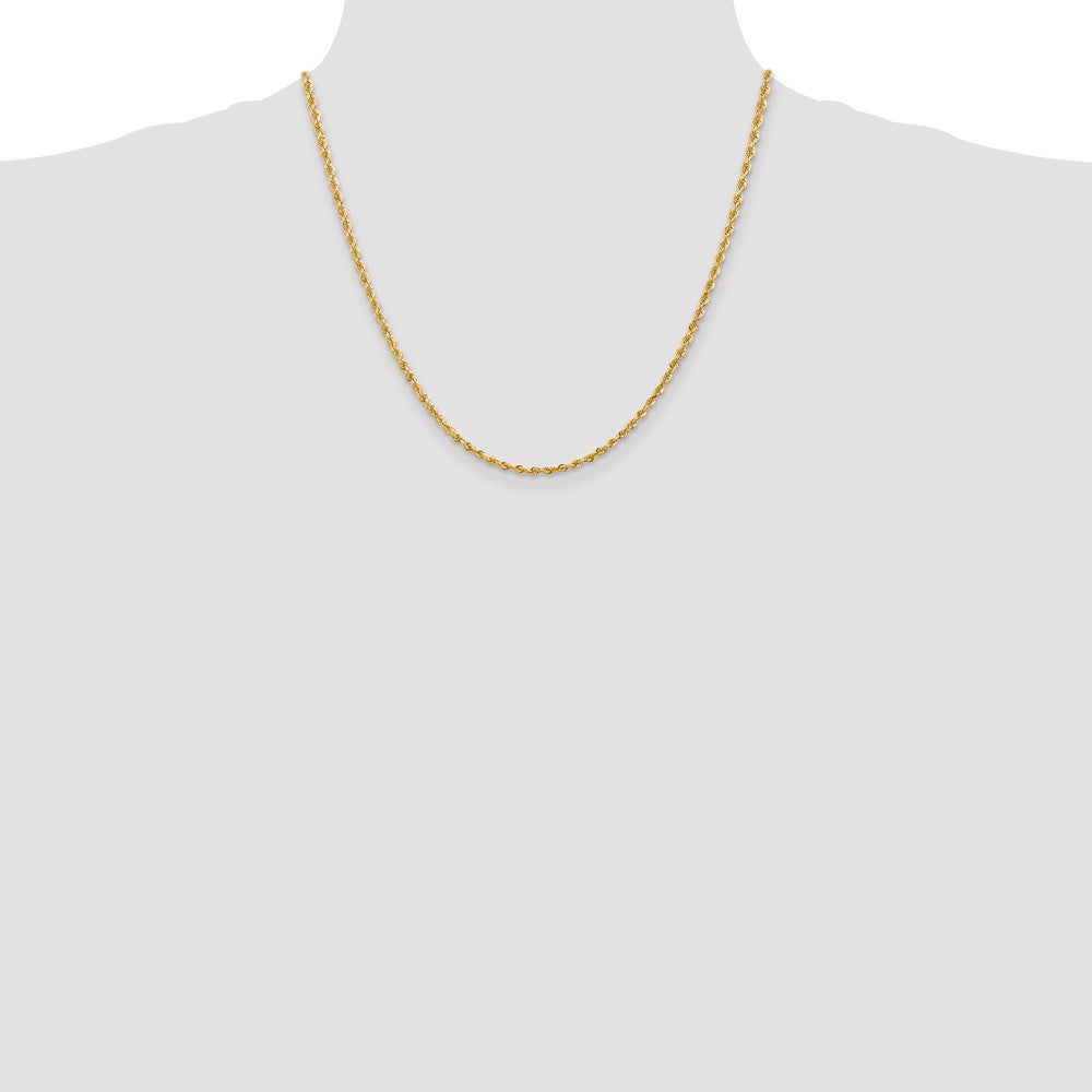 10k Yellow Gold 2.75 mm D/C Quadruple Rope Chain (7.52 grams)