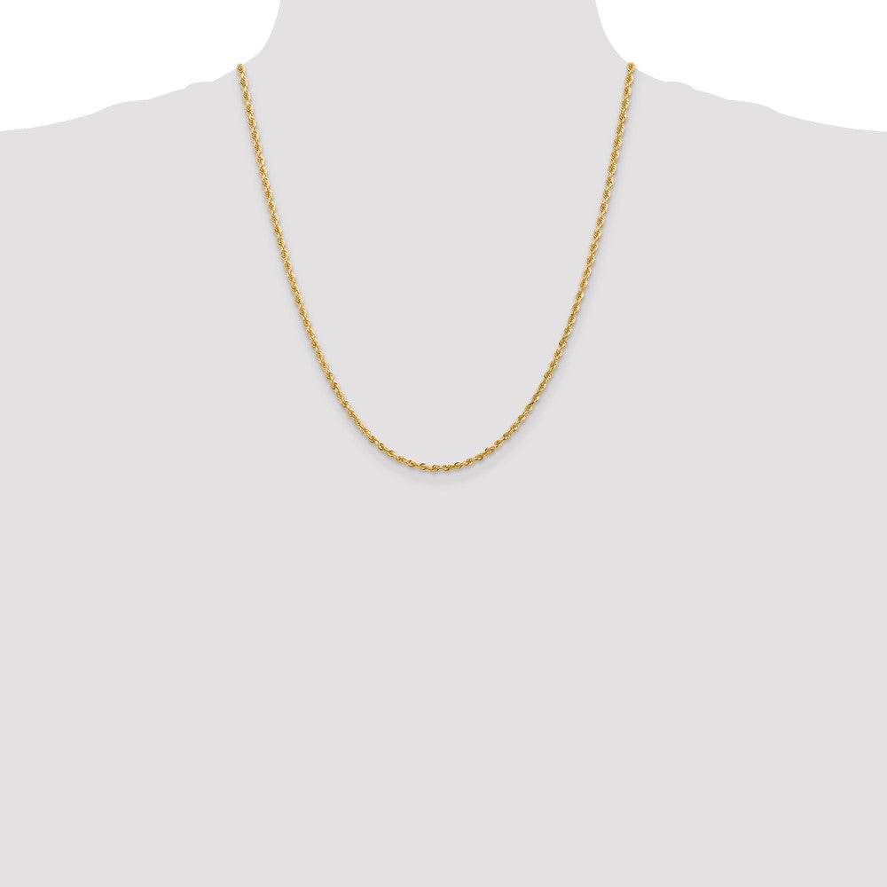 10k Yellow Gold 2.75 mm D/C Quadruple Rope Chain (7.52 grams)