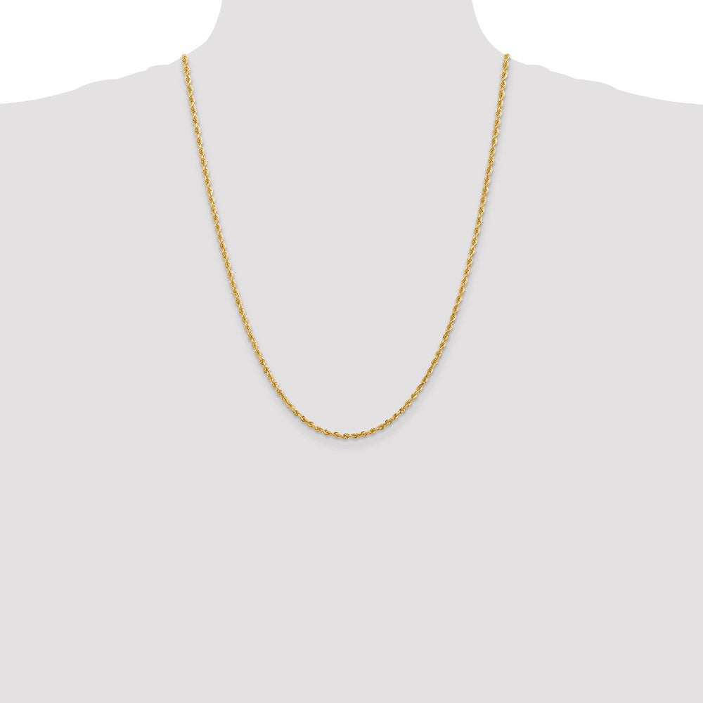 10k Yellow Gold 2.75 mm D/C Quadruple Rope Chain (7.52 grams)