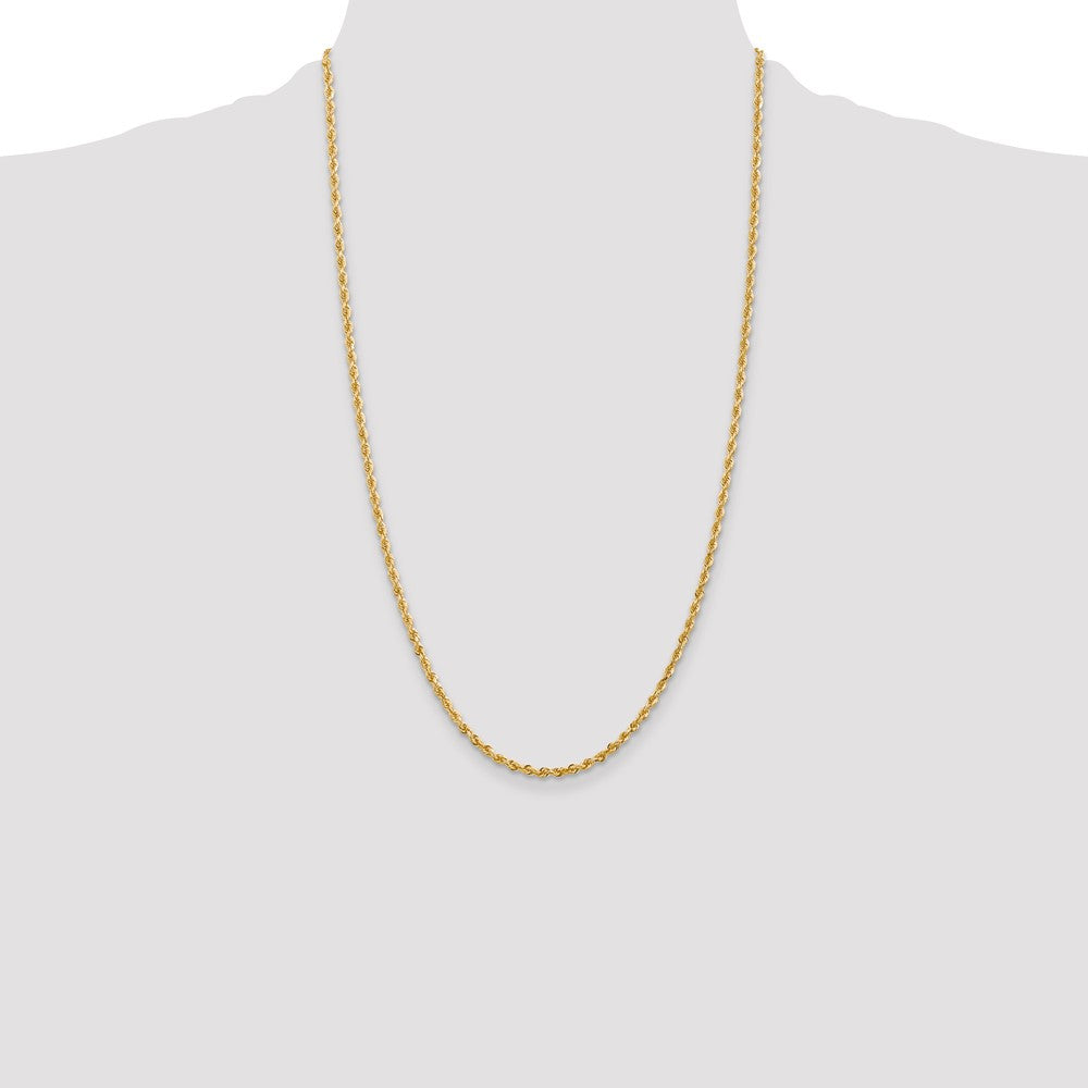 10k Yellow Gold 2.75 mm D/C Quadruple Rope Chain (7.52 grams)