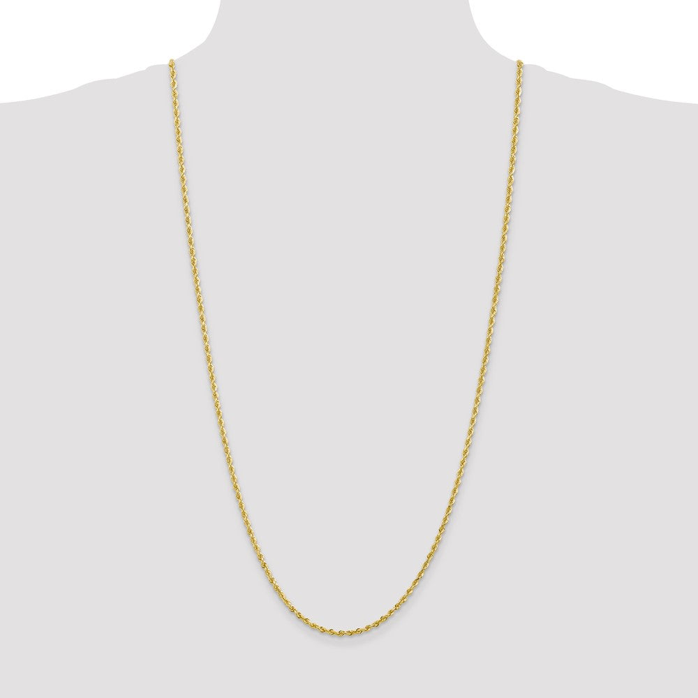 10k Yellow Gold 2.75 mm D/C Quadruple Rope Chain (7.52 grams)