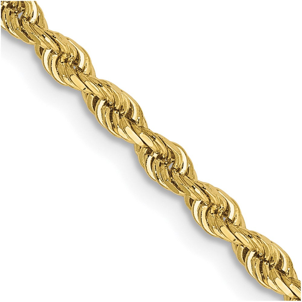 10k Yellow Gold 2.75 mm D/C Quadruple Rope Chain