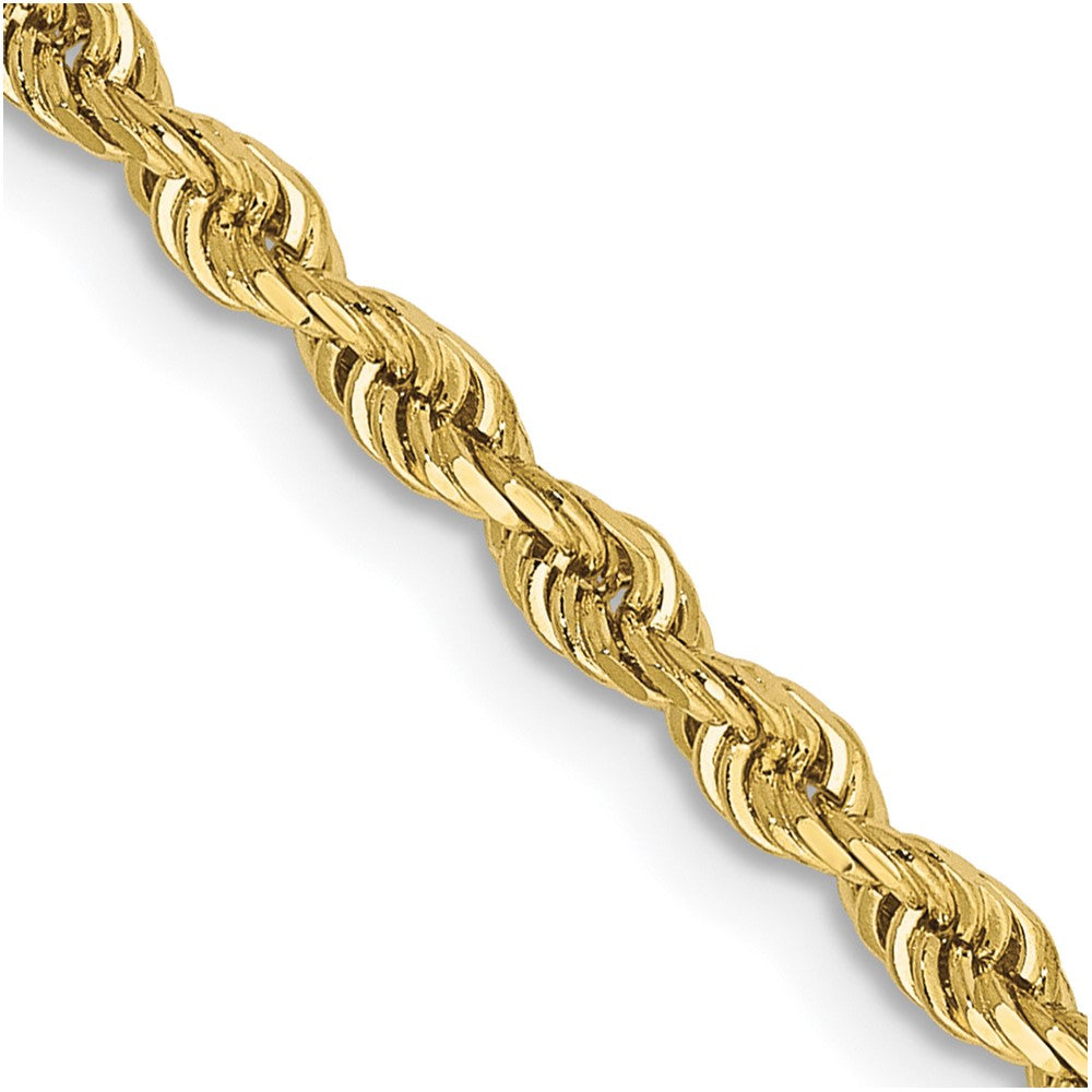 10k Yellow Gold 2.75 mm D/C Quadruple Rope Chain (7.52 grams)