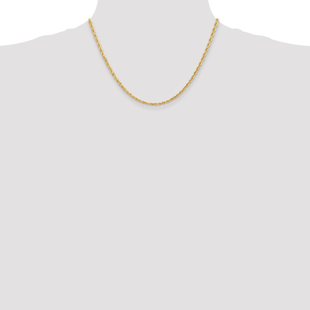 10k Yellow Gold 3 mm D/C Quadruple Rope Chain (9.62 grams)