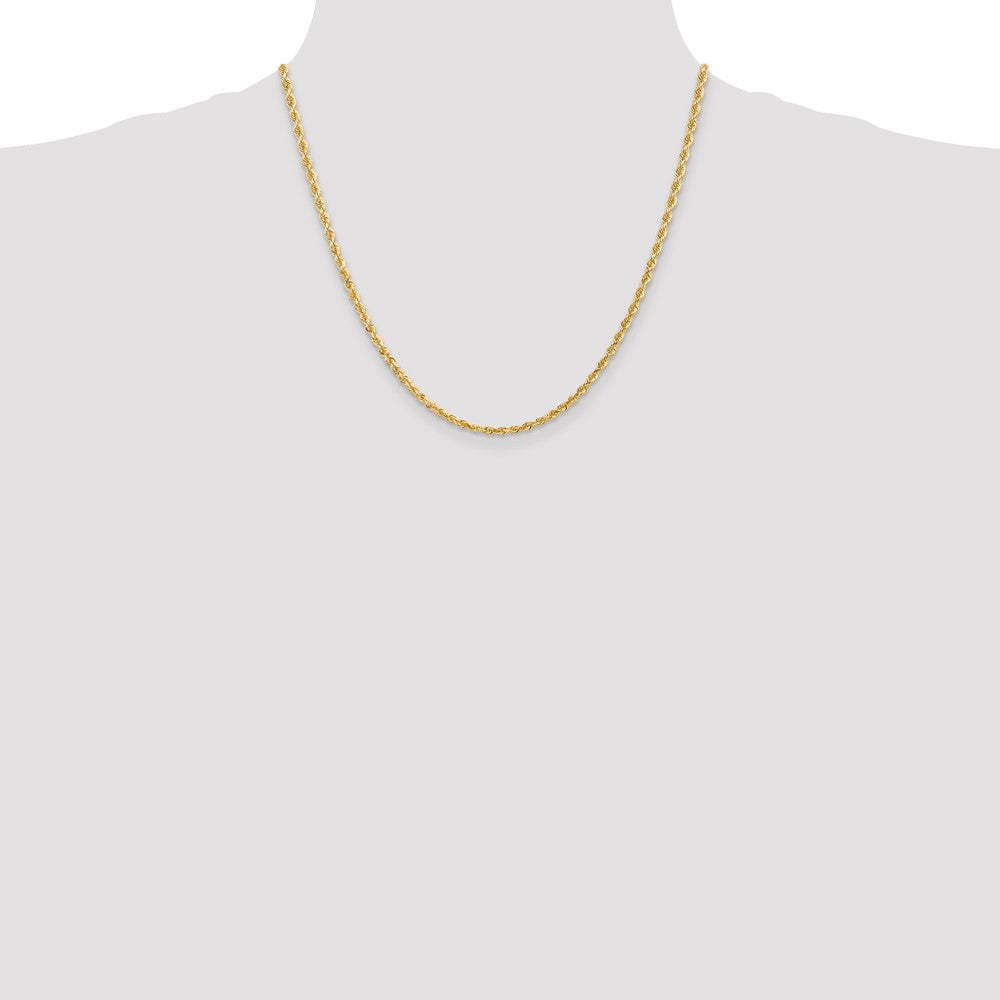 10k Yellow Gold 3 mm D/C Quadruple Rope Chain (9.62 grams)