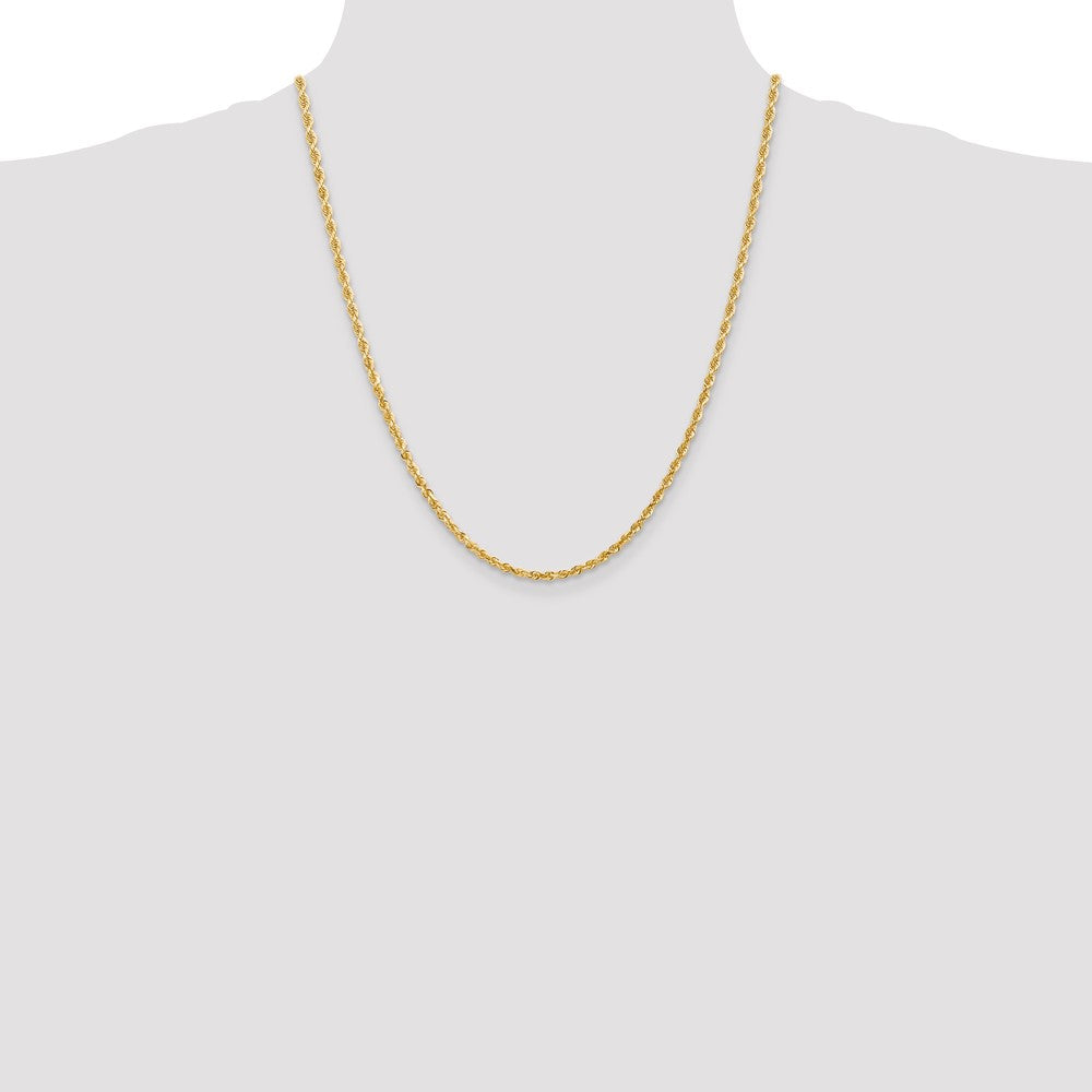 10k Yellow Gold 3 mm D/C Quadruple Rope Chain (9.62 grams)