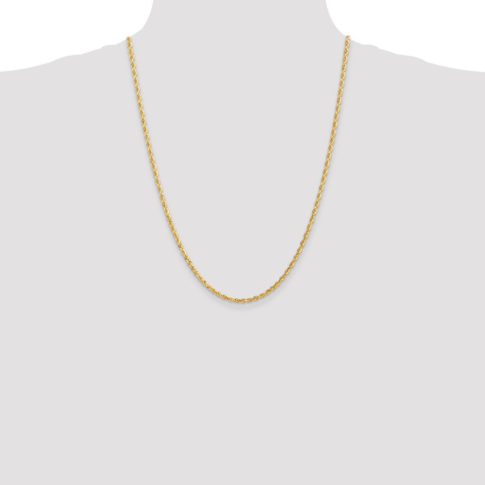 10k Yellow Gold 3 mm D/C Quadruple Rope Chain (9.62 grams)