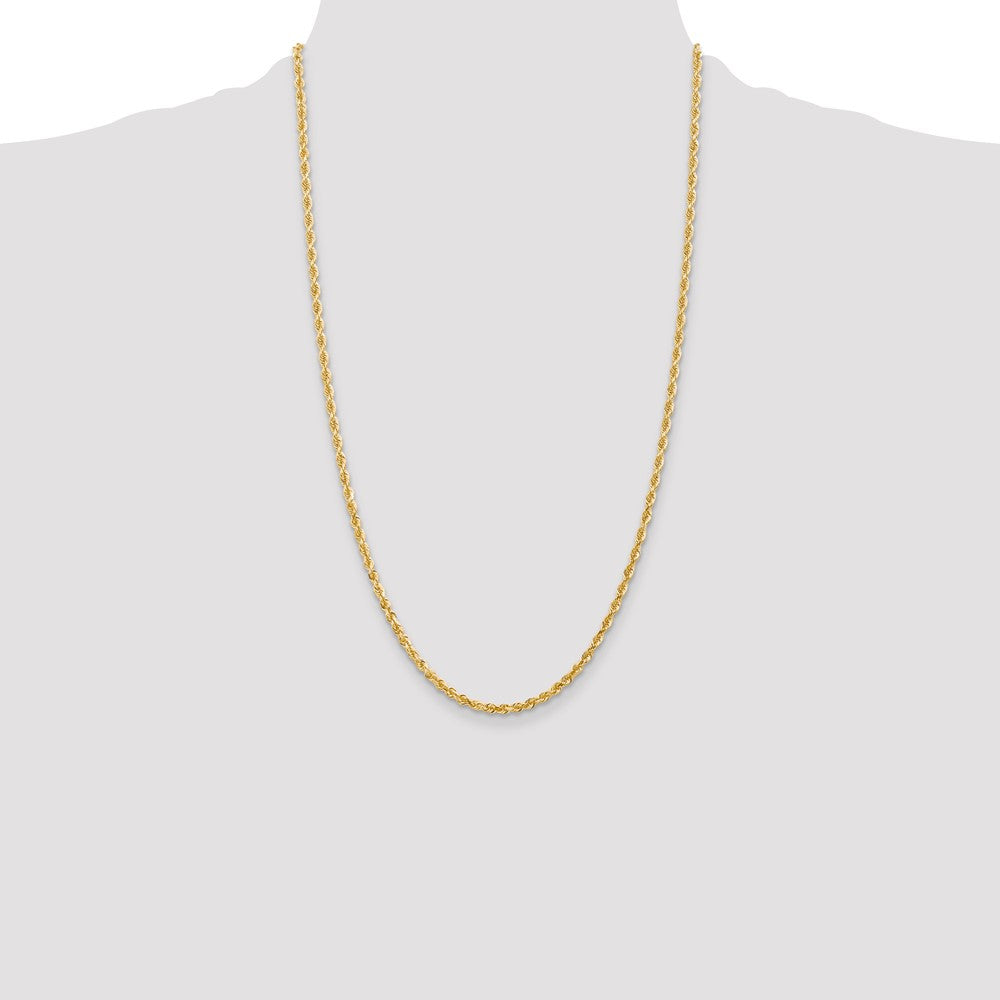 10k Yellow Gold 3 mm D/C Quadruple Rope Chain (9.62 grams)