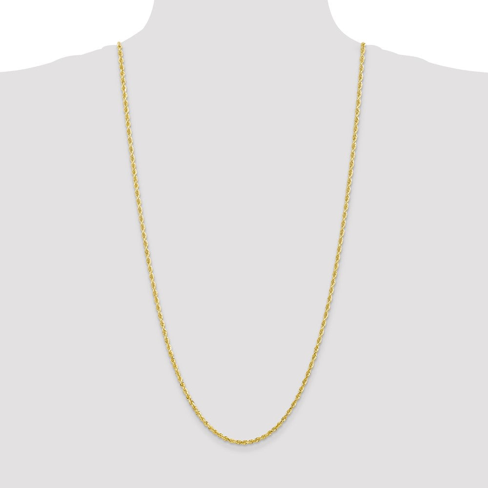 10k Yellow Gold 3 mm D/C Quadruple Rope Chain (9.62 grams)