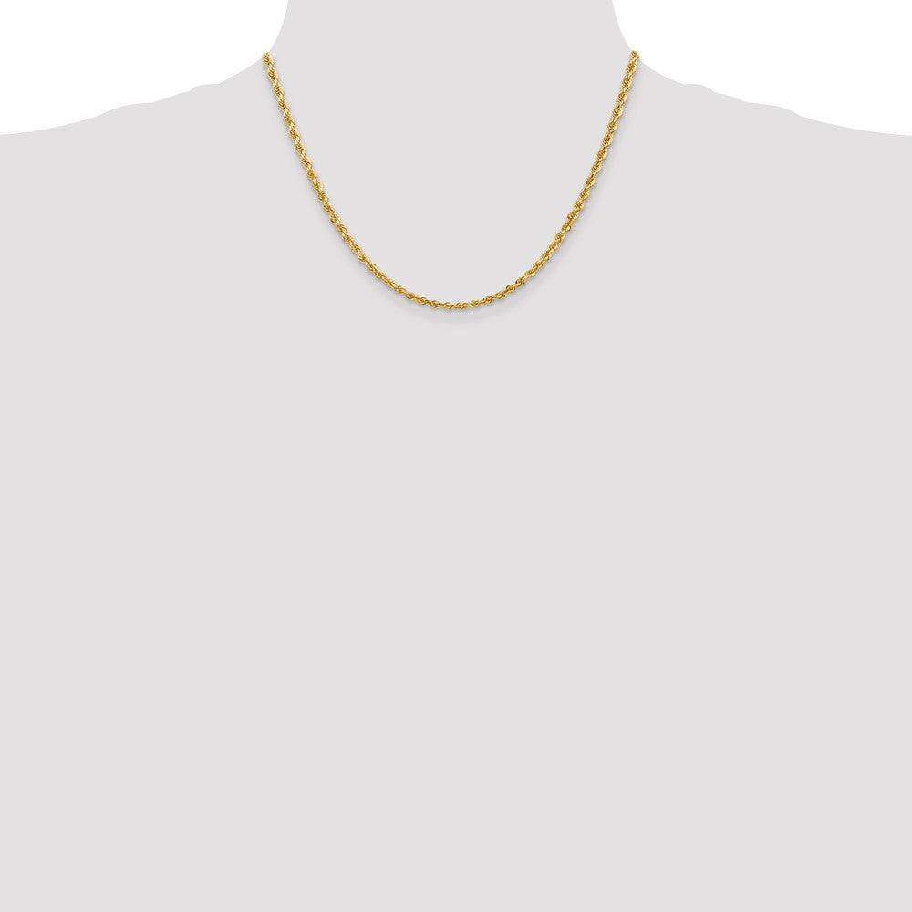 10k Yellow Gold 3.35 mm D/C Quadruple Rope Chain (13.45 grams)