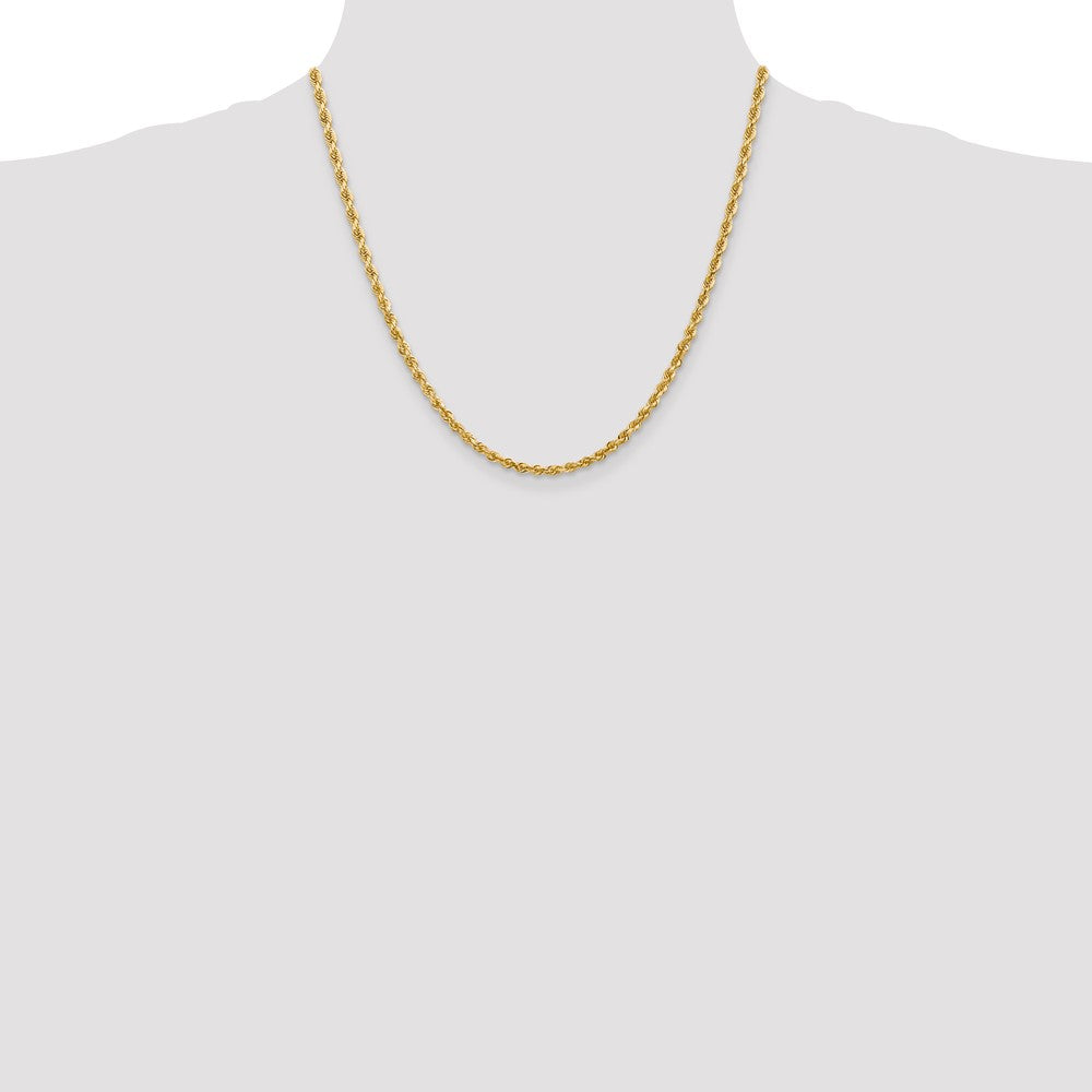 10k Yellow Gold 3.35 mm D/C Quadruple Rope Chain (13.45 grams)