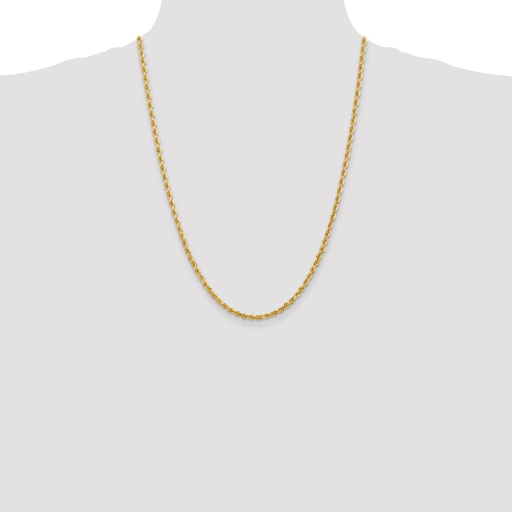 10k Yellow Gold 3.35 mm D/C Quadruple Rope Chain (13.45 grams)