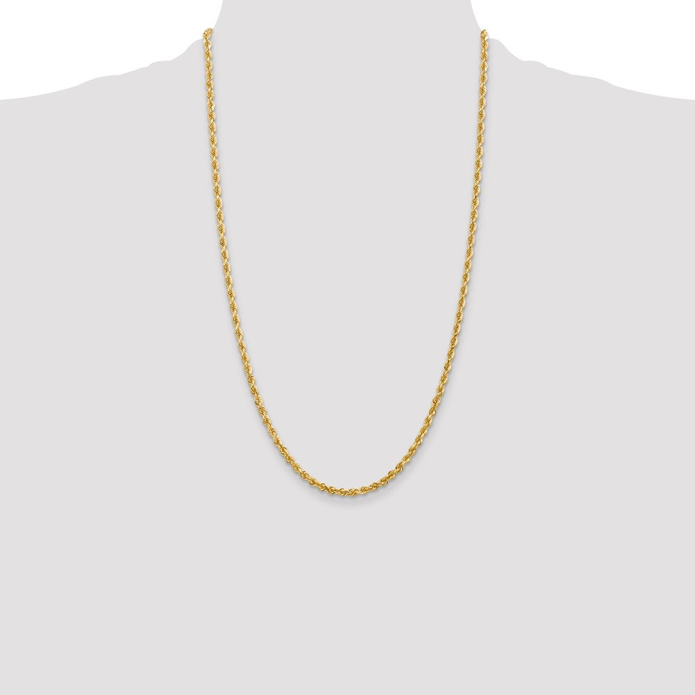 10k Yellow Gold 3.35 mm D/C Quadruple Rope Chain (13.45 grams)