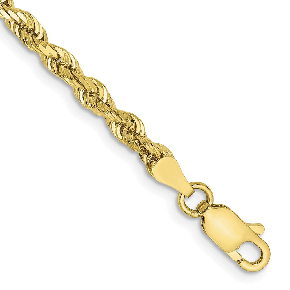 10k Yellow Gold 3.35 mm D/C Quadruple Rope Bracelet (5.25 grams)