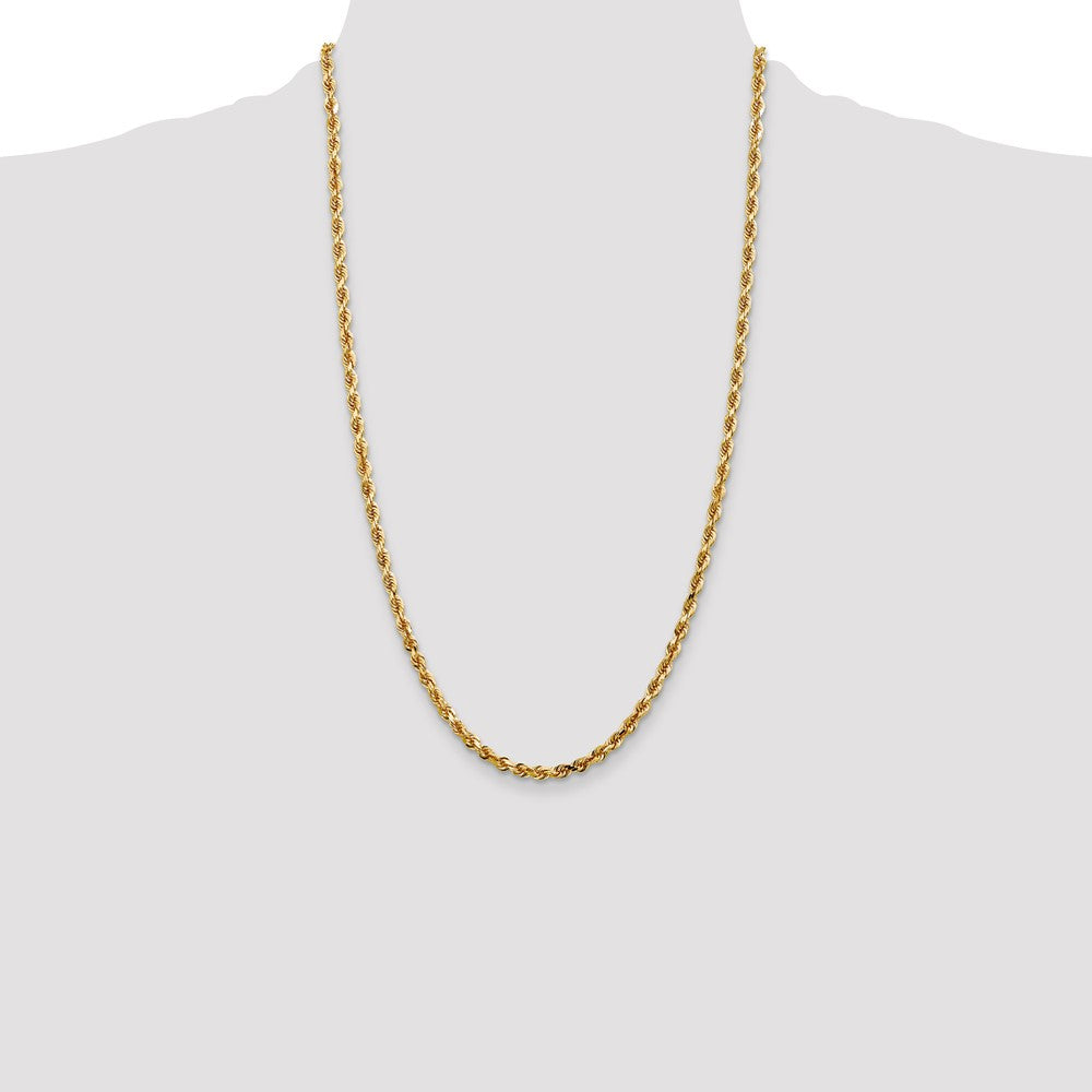 10k Yellow Gold 4 mm D/C Quadruple Rope Chain (18.72 grams)