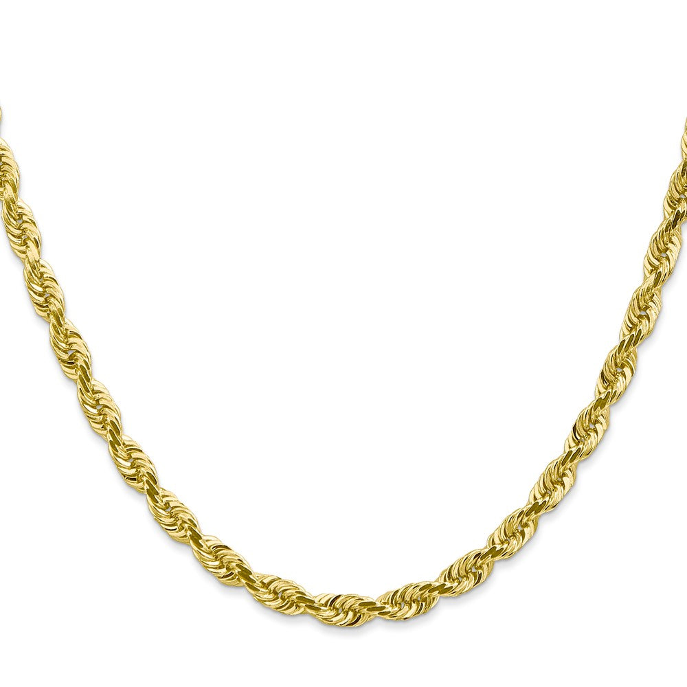 10k Yellow Gold 4.5 mm D/C Quadruple Rope Chain