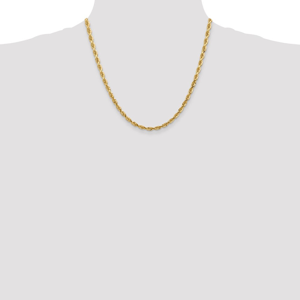 10k Yellow Gold 4.5 mm D/C Quadruple Rope Chain (24.3 grams)