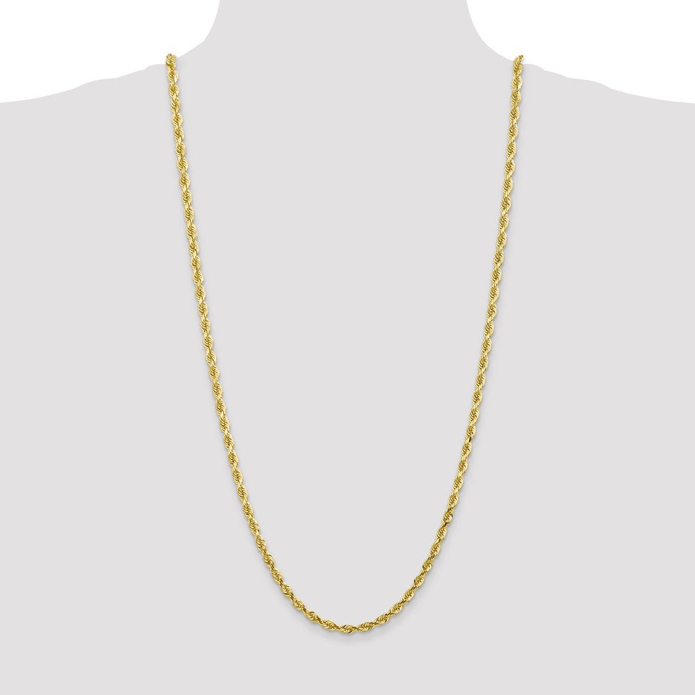 10k Yellow Gold 4.5 mm D/C Quadruple Rope Chain (24.3 grams)