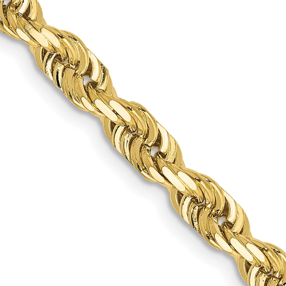 10k Yellow Gold 4.5 mm D/C Quadruple Rope Chain (24.3 grams)