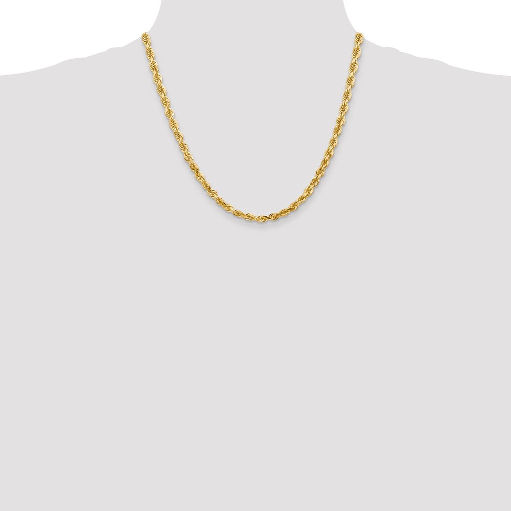 10k Yellow Gold 5 mm D/C Quadruple Rope Chain (31.07 grams)