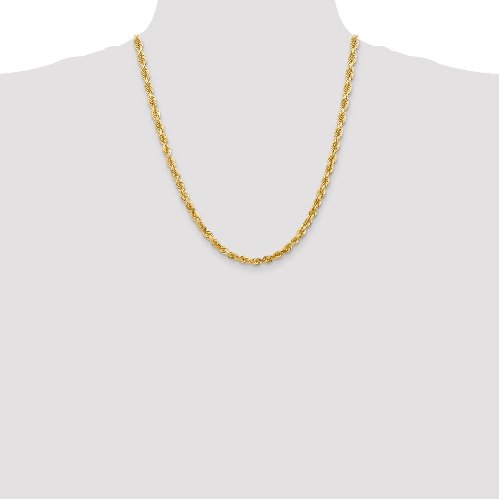 10k Yellow Gold 5 mm D/C Quadruple Rope Chain (31.07 grams)