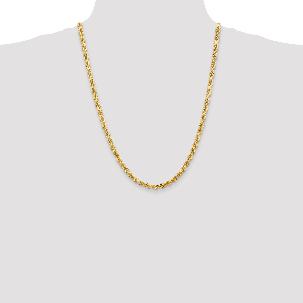 10k Yellow Gold 5 mm D/C Quadruple Rope Chain (31.07 grams)