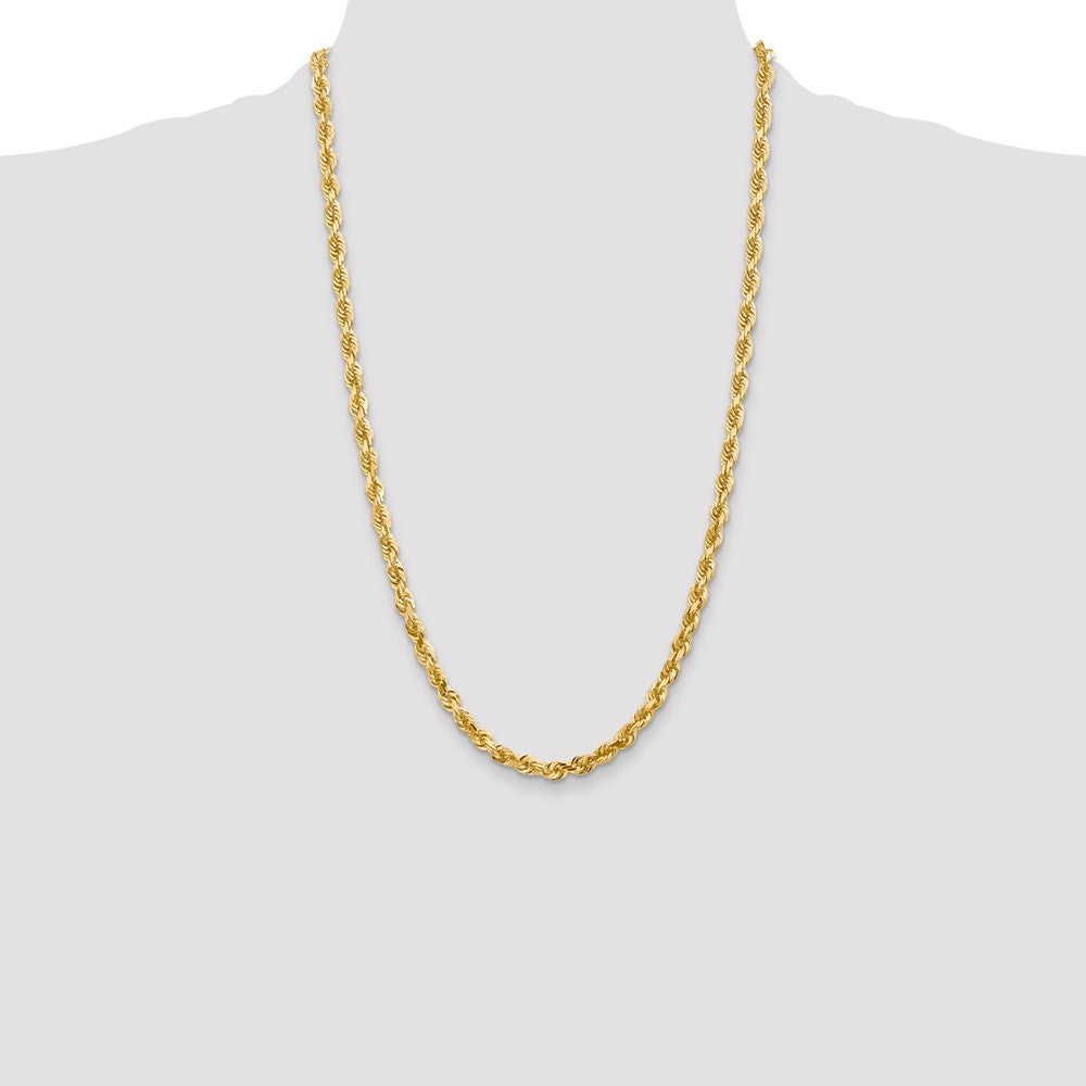 10k Yellow Gold 5 mm D/C Quadruple Rope Chain (31.07 grams)