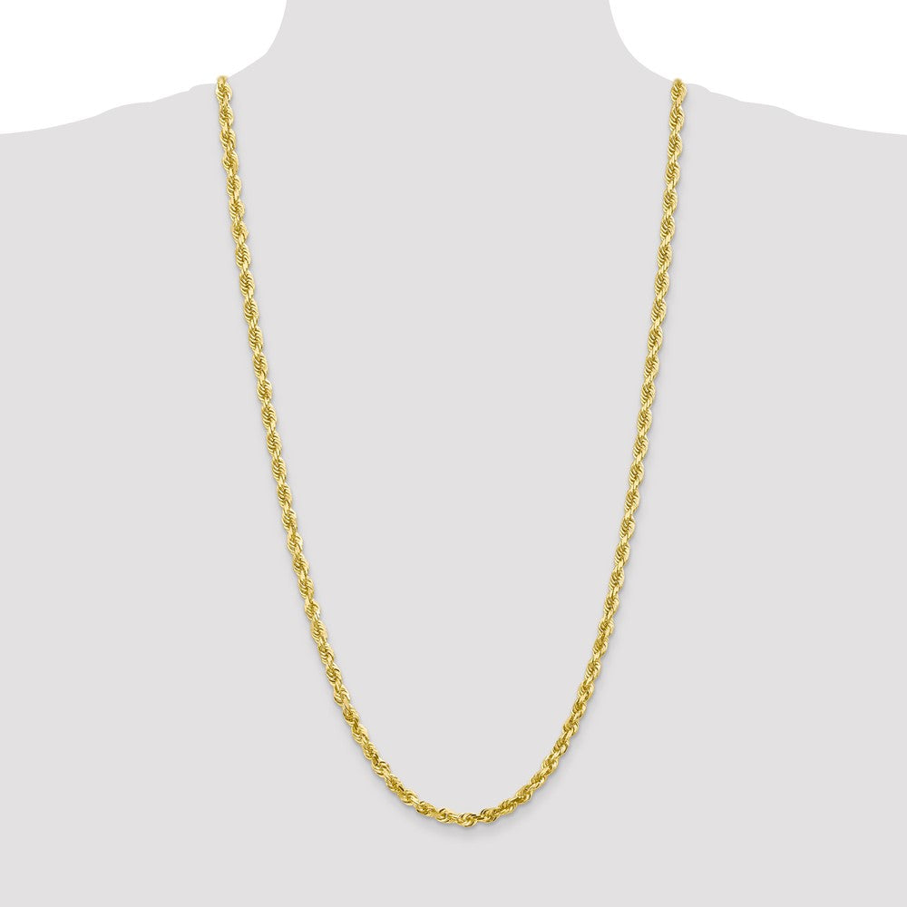 10k Yellow Gold 5 mm D/C Quadruple Rope Chain (31.07 grams)