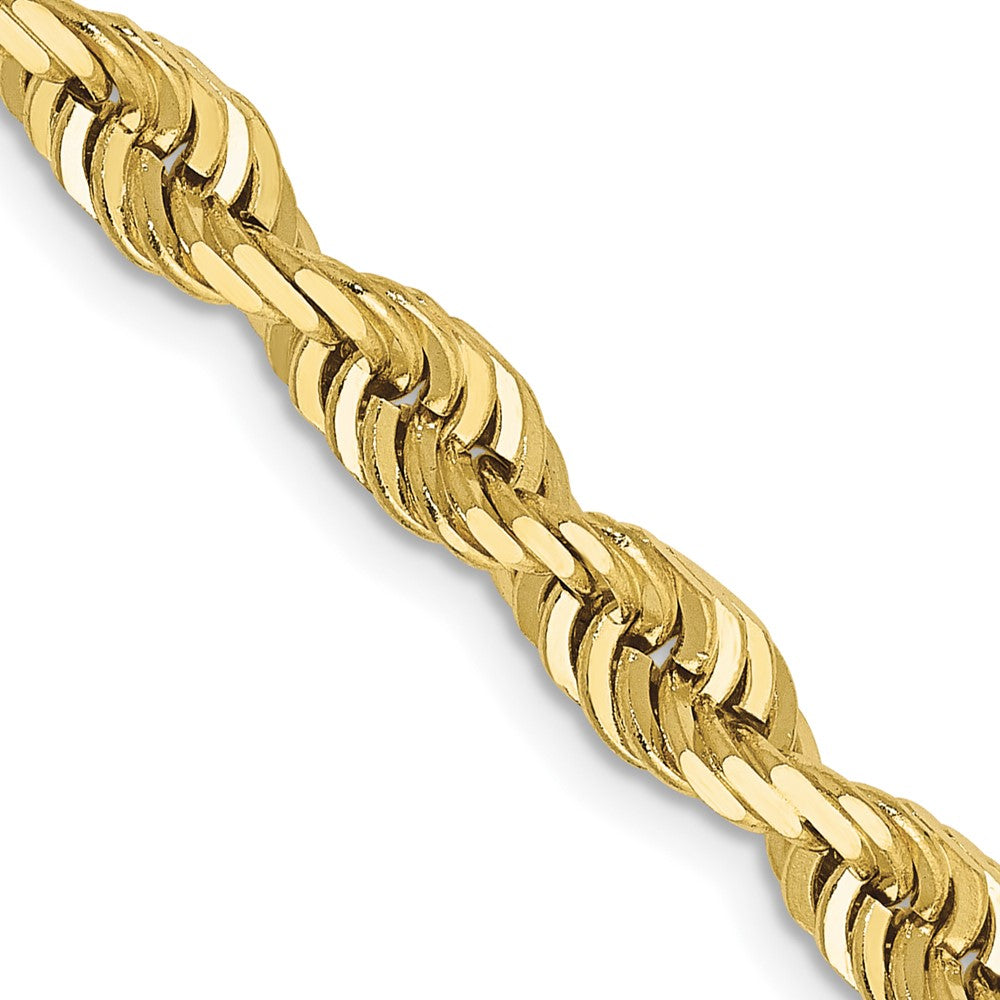10k Yellow Gold 5 mm D/C Quadruple Rope Chain