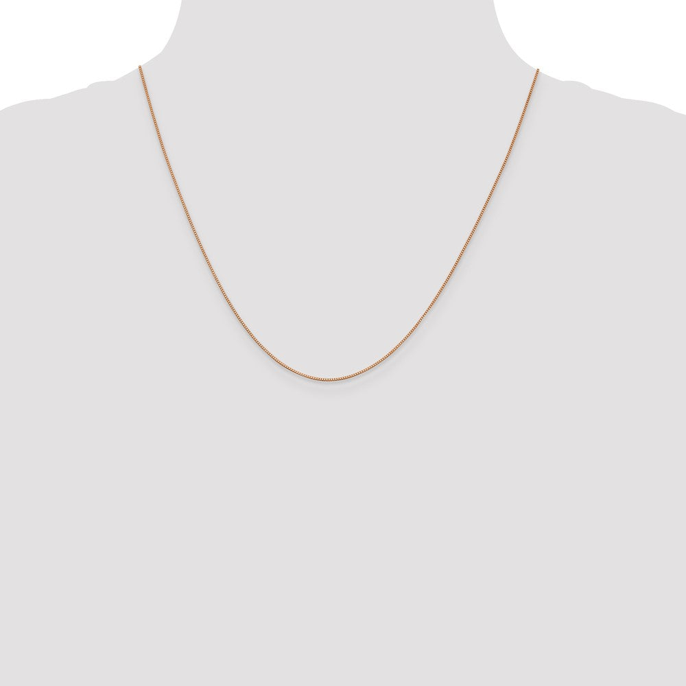 10k Rose Gold 0.7 mm Box Chain