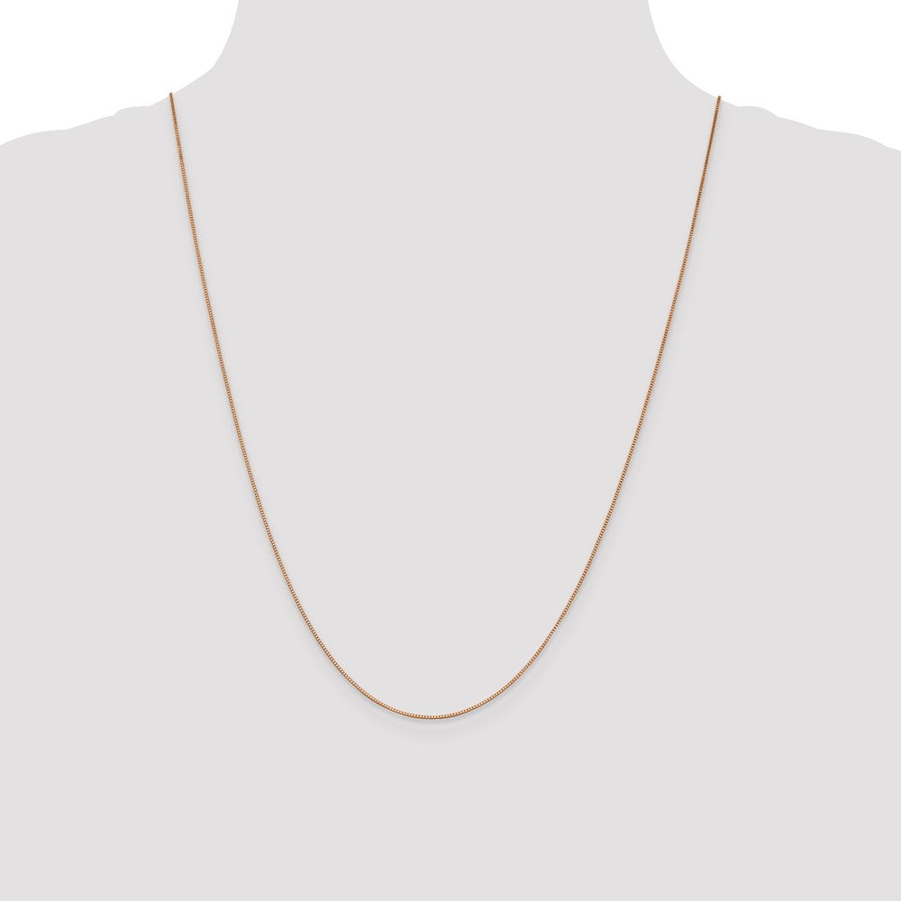 10k Rose Gold 0.7 mm Box Chain