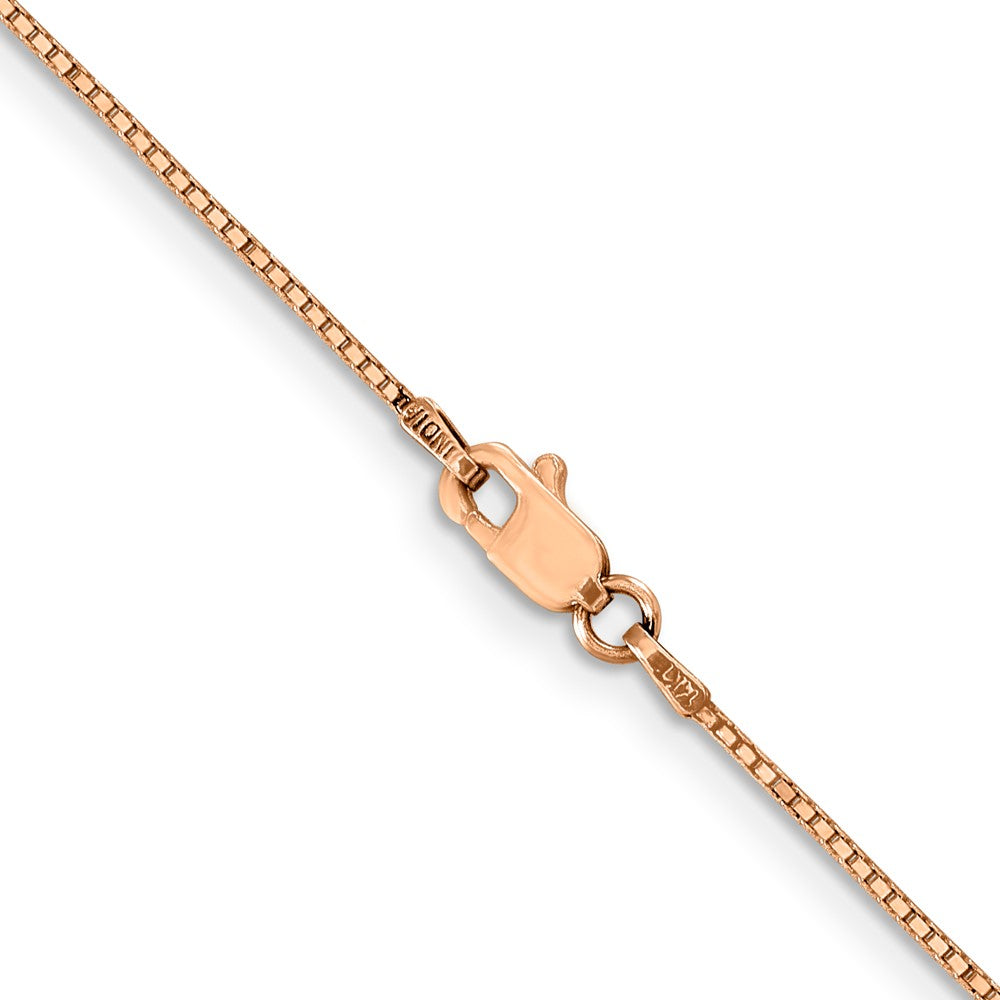 10k Rose Gold 0.9 mm Box Chain (2.1 grams)