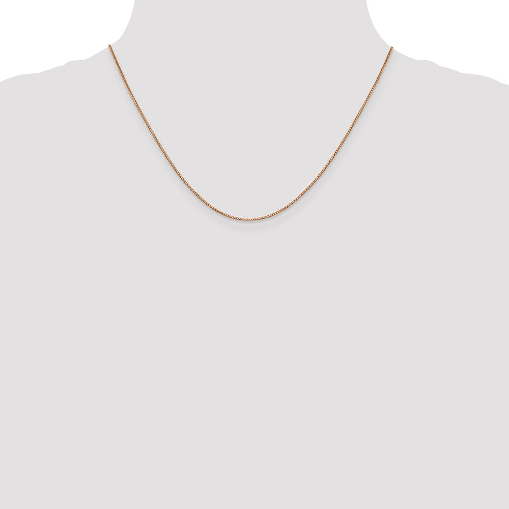 10k Rose Gold 0.9 mm Box Chain