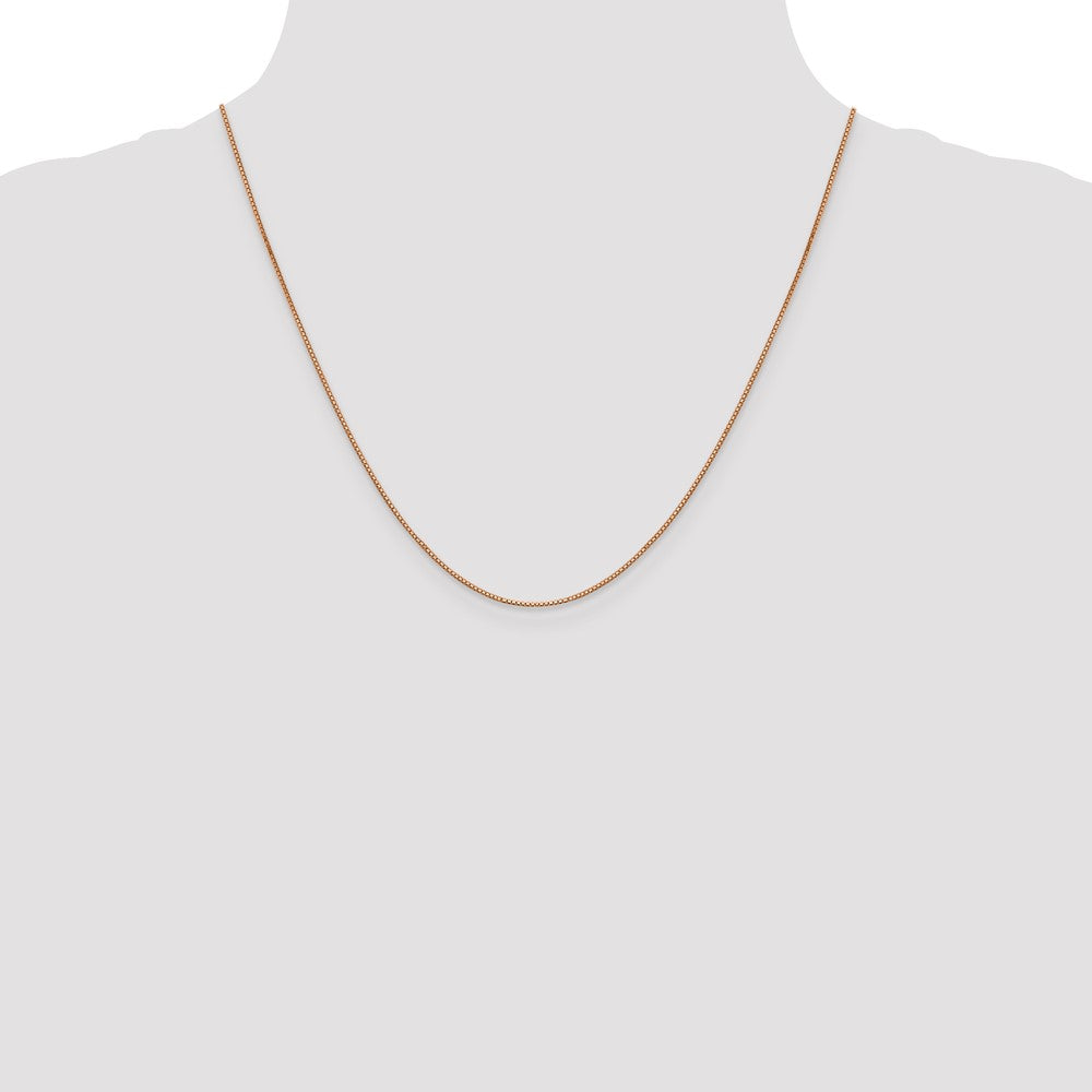 10k Rose Gold 0.9 mm Box Chain