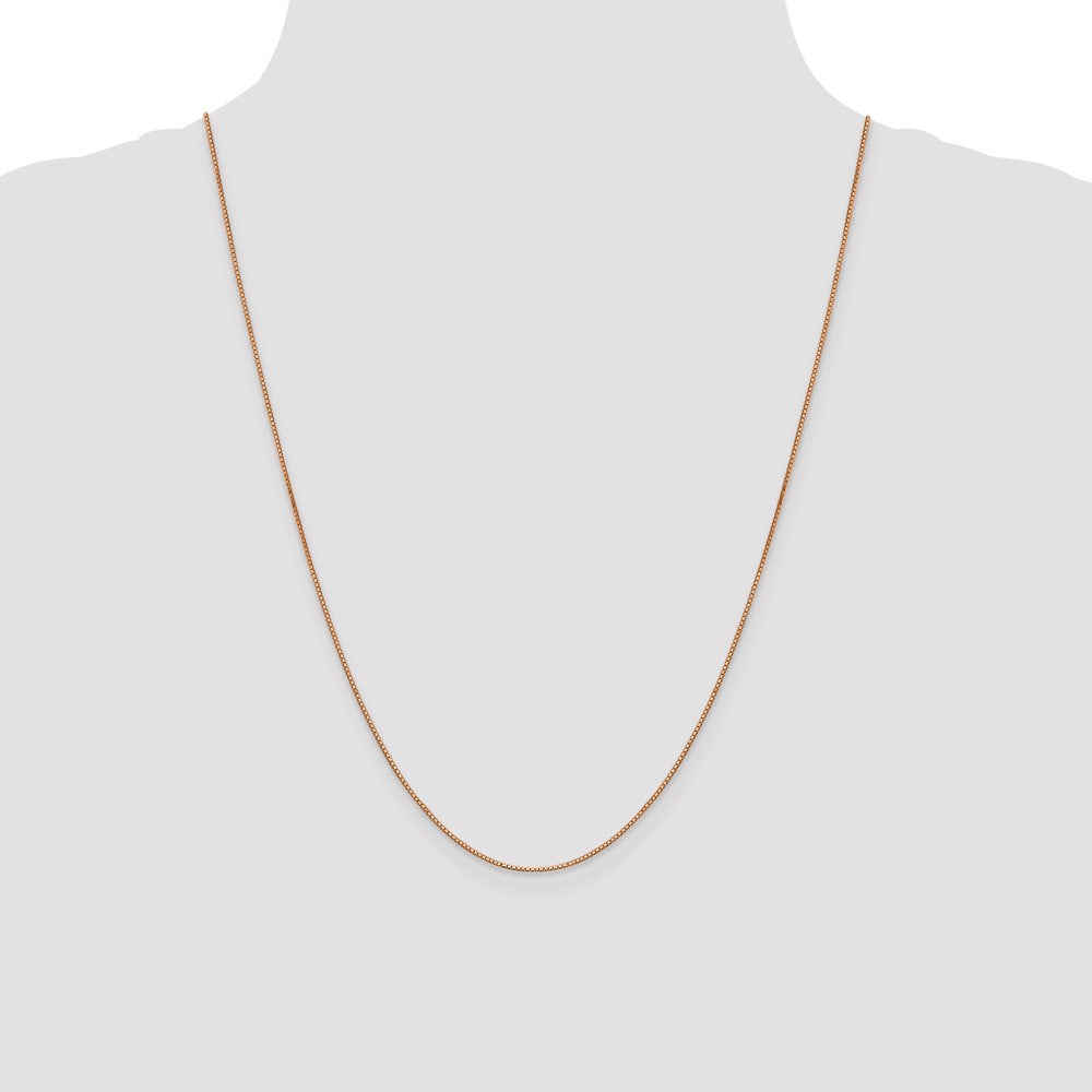 10k Rose Gold 0.9 mm Box Chain