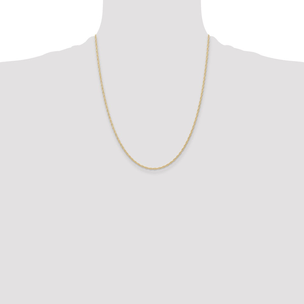 14k Yellow Gold 1.35 mm Carded Cable Rope Chain