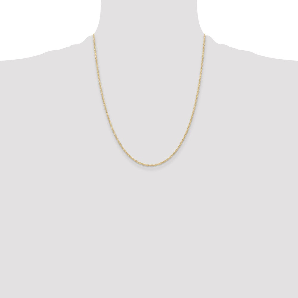 14k Yellow Gold 1.35 mm Carded Cable Rope Chain (1.99 grams)