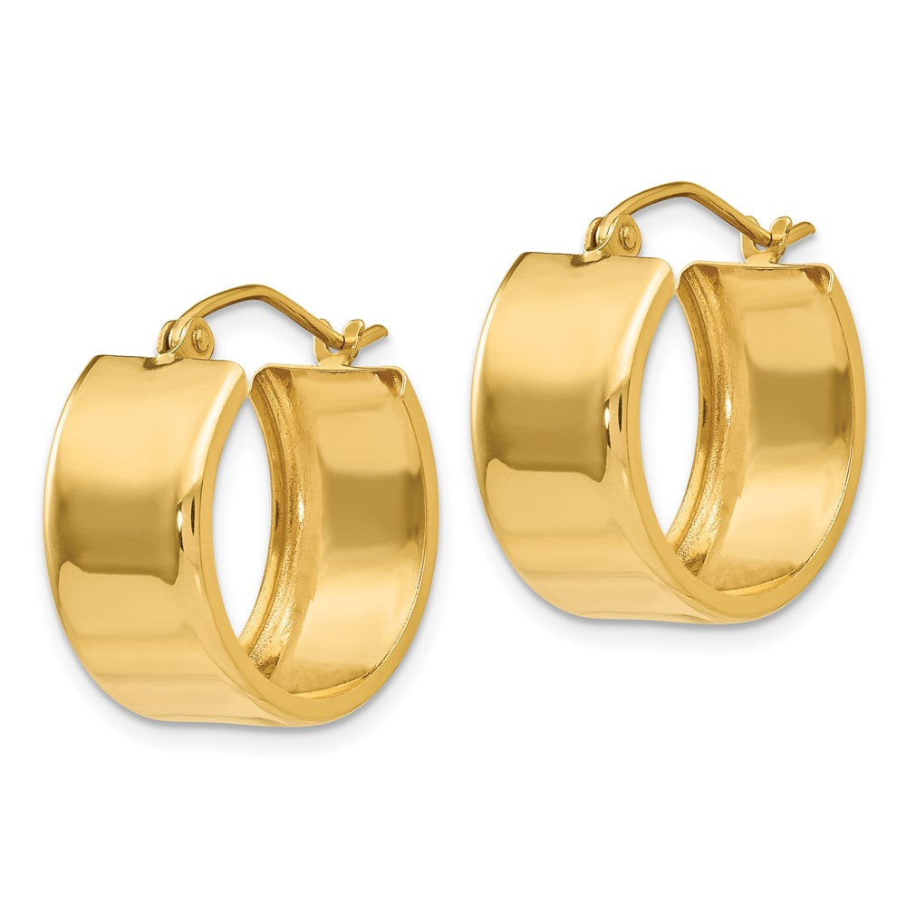 10k Yellow Gold 8.25 mm Polished Hoop Earrings
