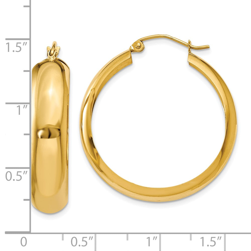 10k Yellow Gold 6.75 mm Hoop Earrings (3.49 grams)