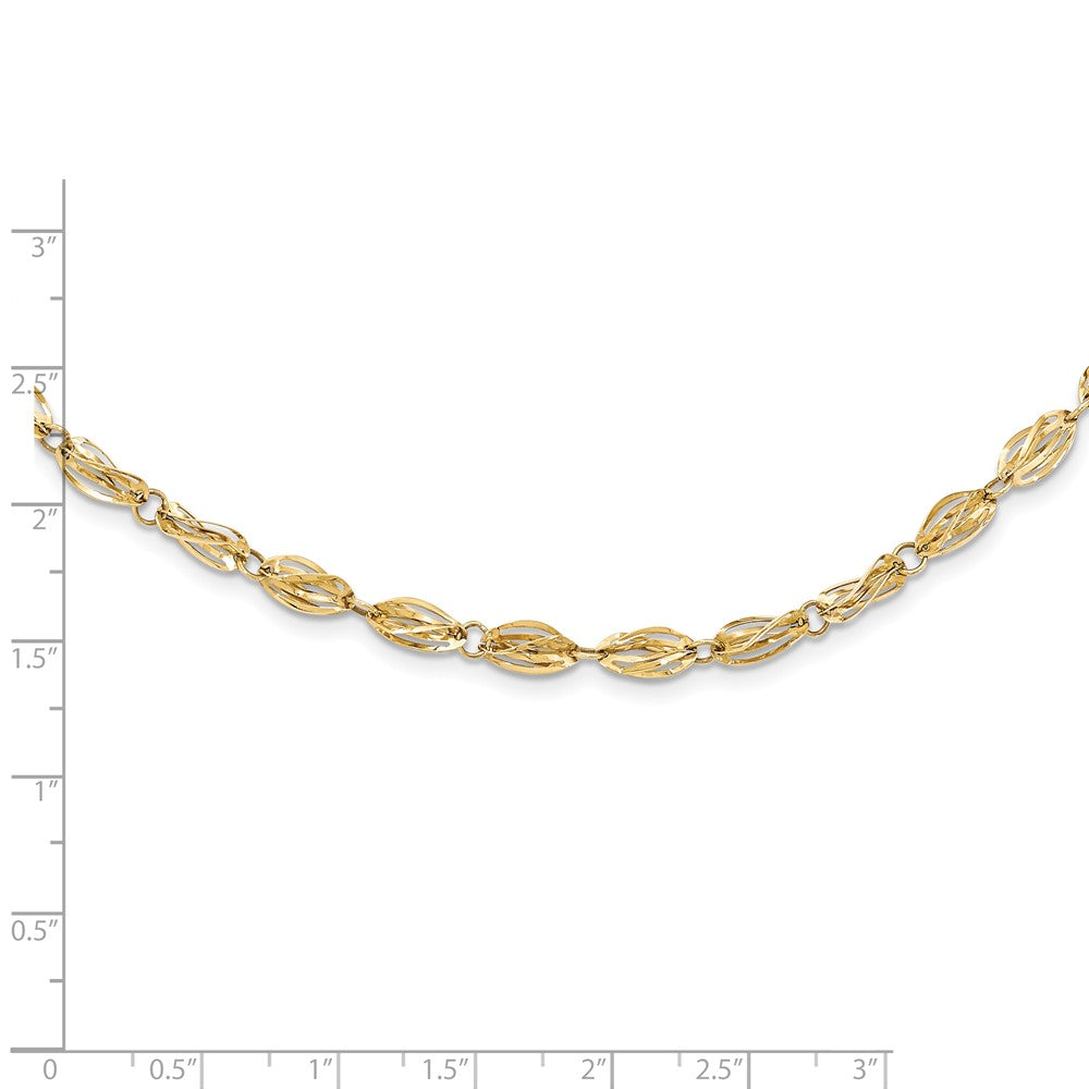 10k Yellow Gold 5 mm Fancy Link Necklace (5.67 grams)