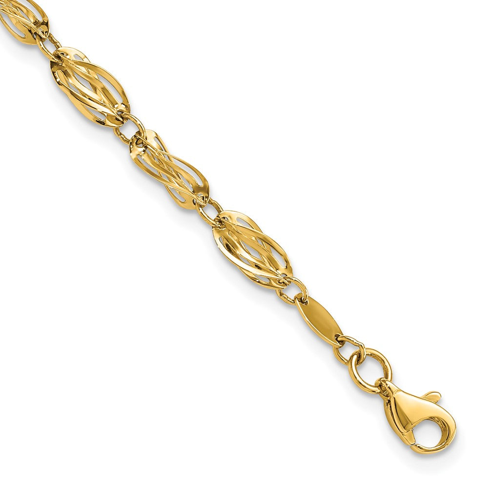 10k Yellow Gold 5 mm Gold Polished Fancy Bracelet