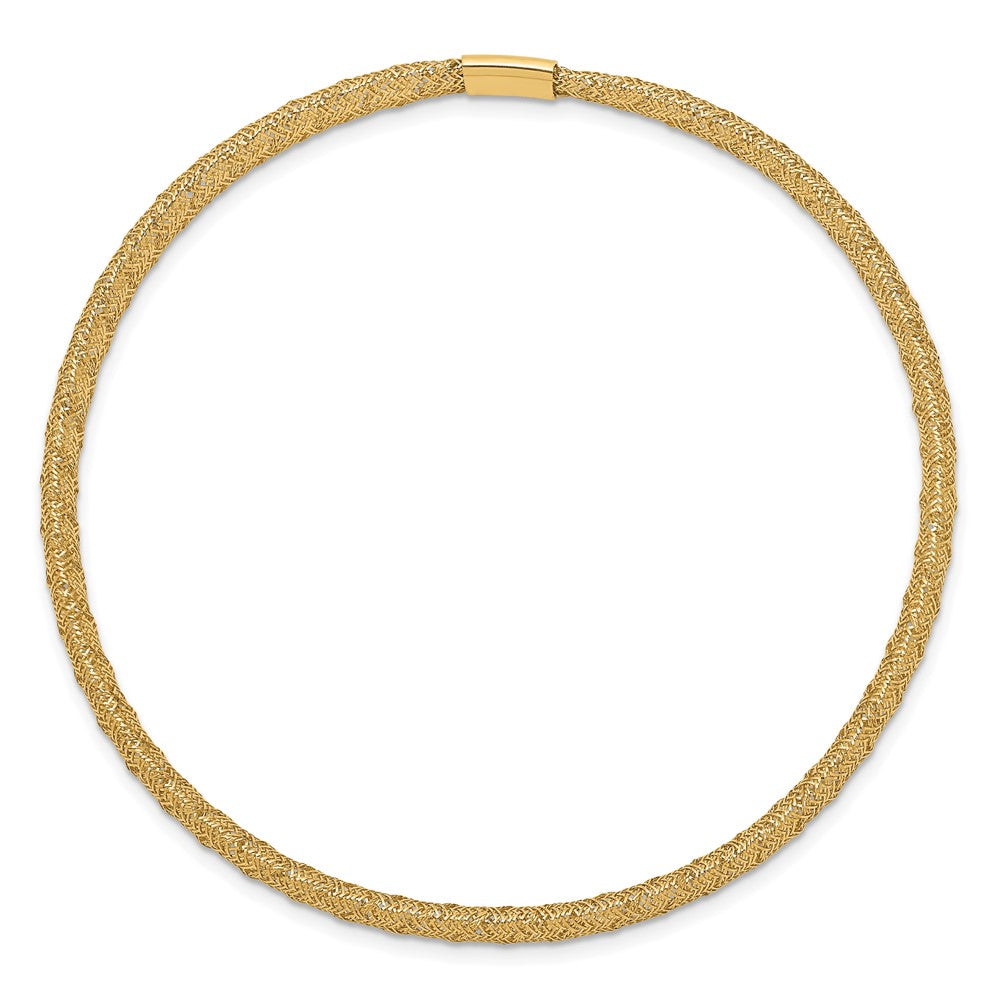 10k Yellow Gold 4 mm Stretch Mesh Bracelet