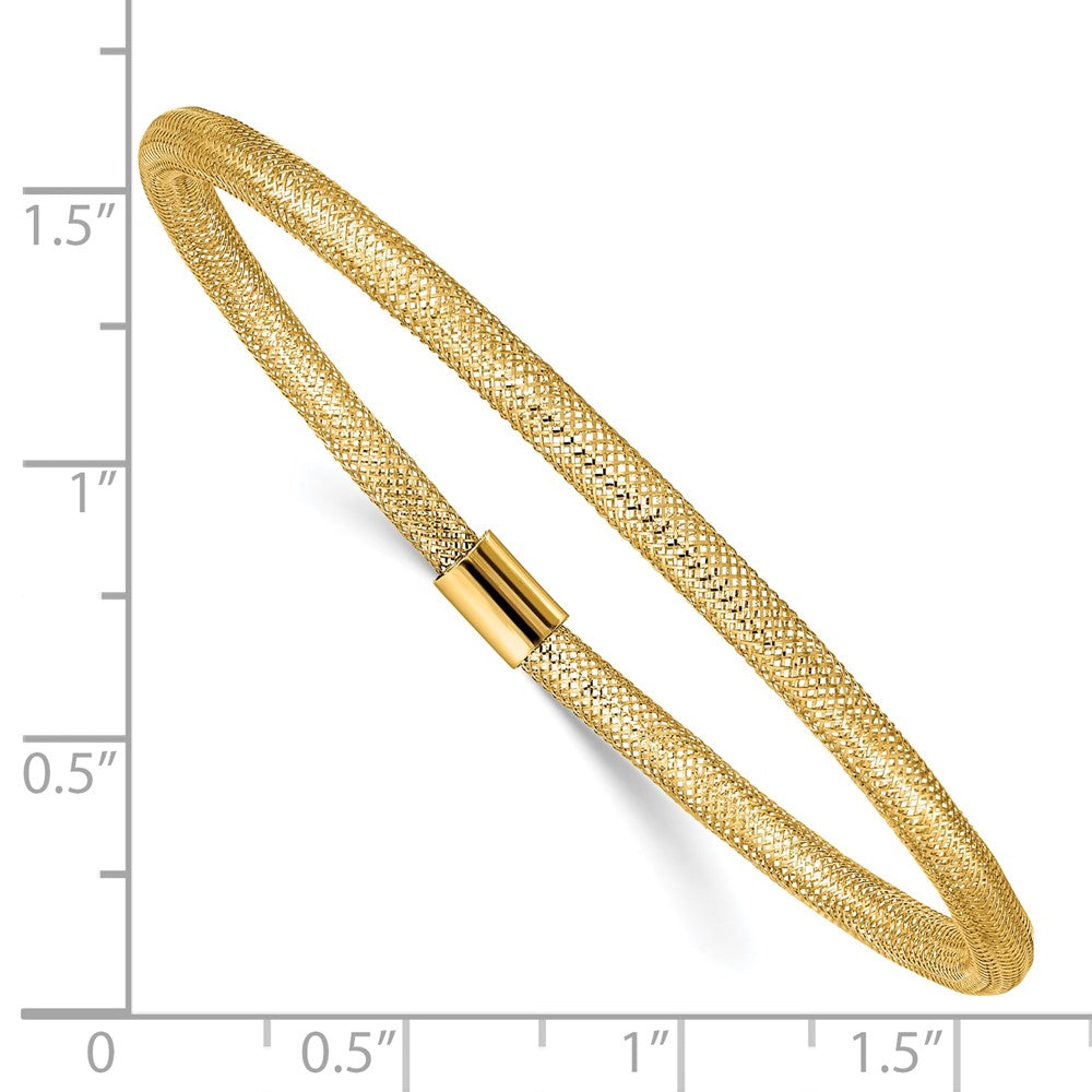 10k Yellow Gold 3 mm Stretch Mesh Bracelet (0.84 grams)