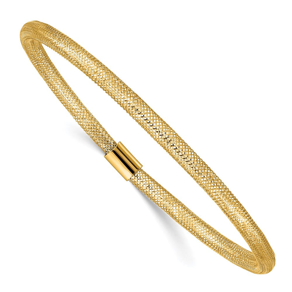 10k Yellow Gold 3 mm Stretch Mesh Bracelet (0.84 grams)