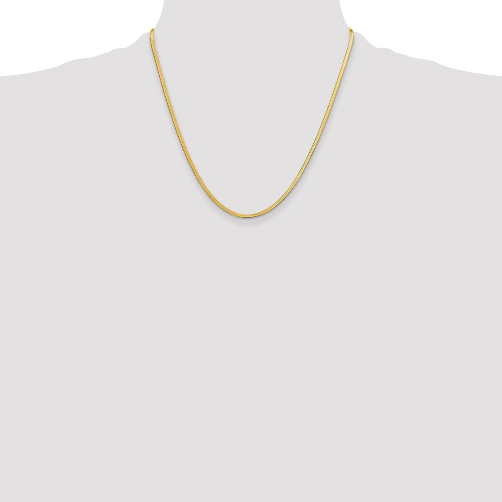 10k 2.5mm Silky Herringbone Chain Necklace