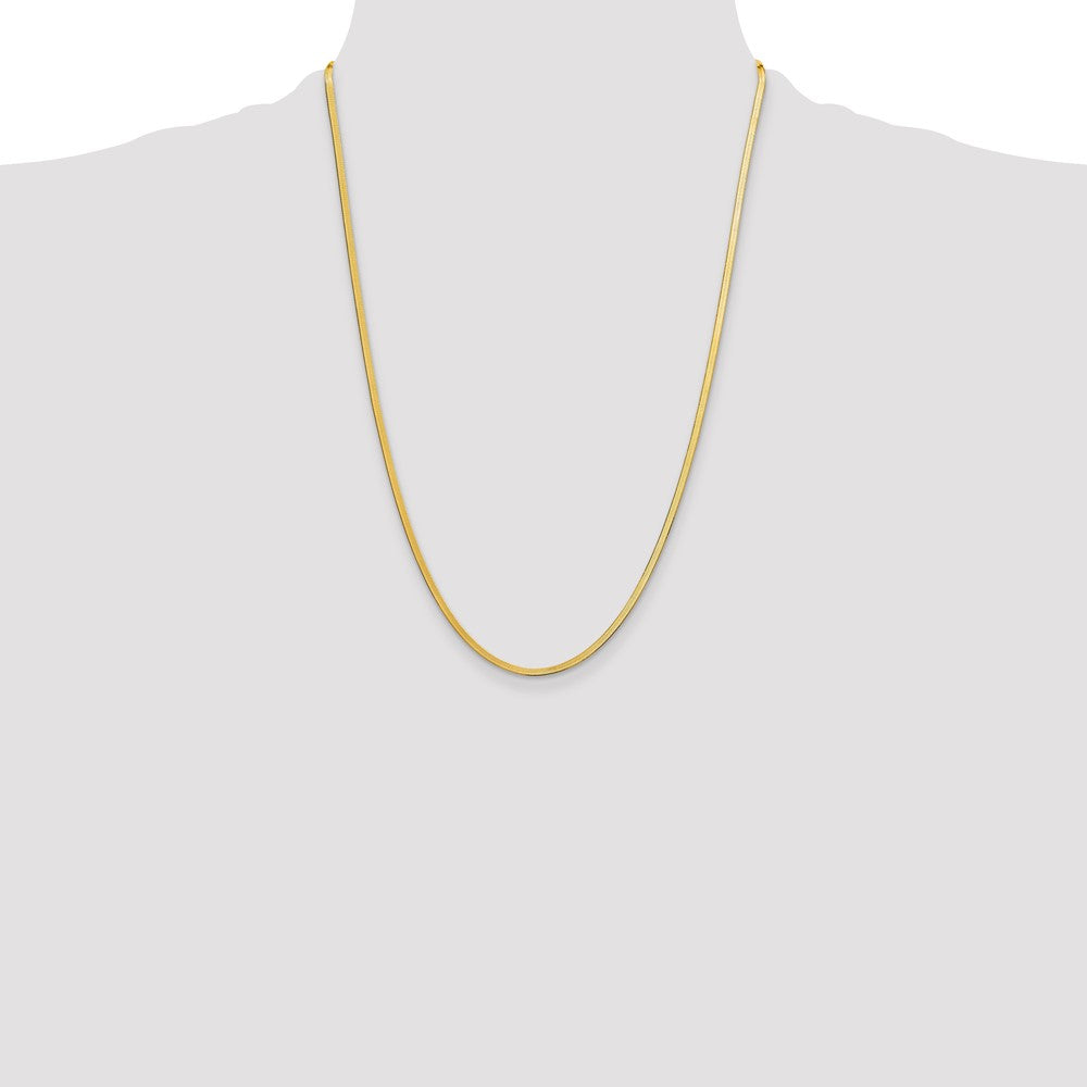 10k 2.5mm Silky Herringbone Chain Necklace