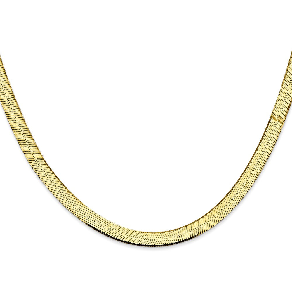 10k Yellow Gold 5.5 mm Silky Herringbone Chain