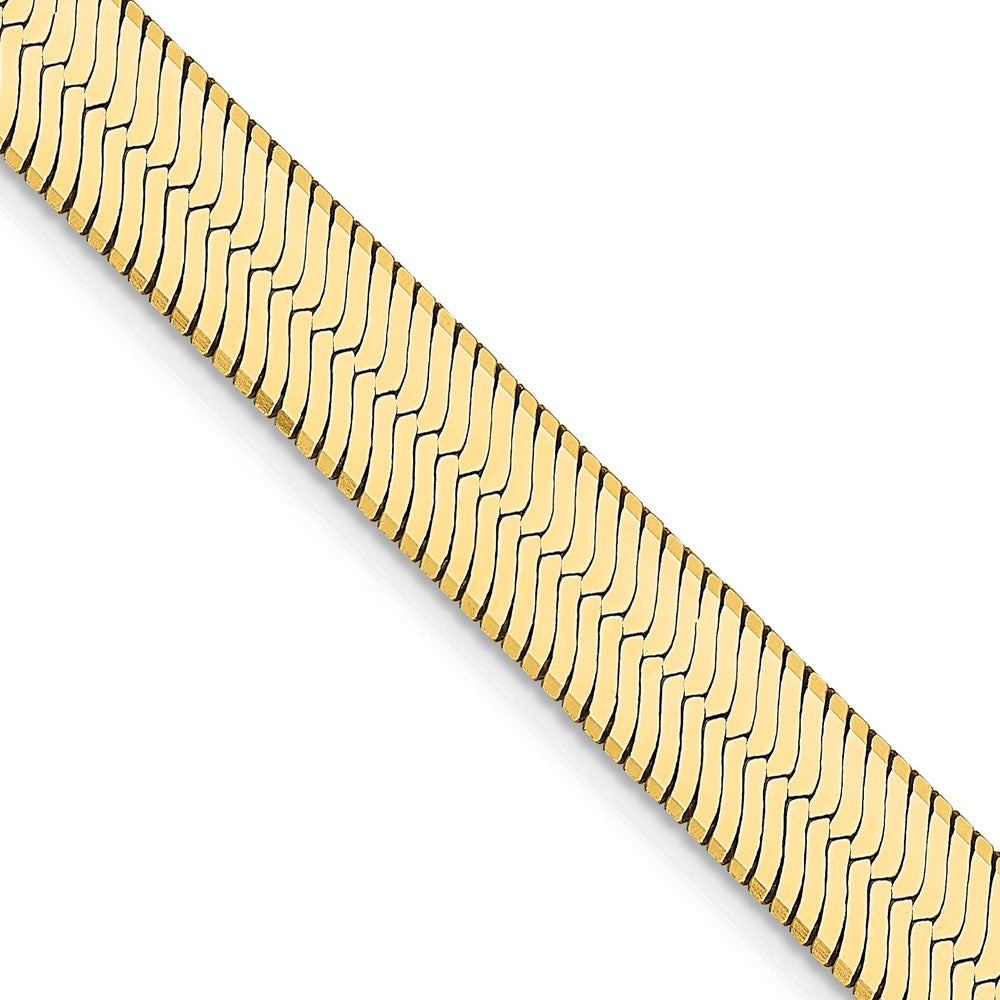 10k Yellow Gold 6.5 mm Silky Herringbone Chain