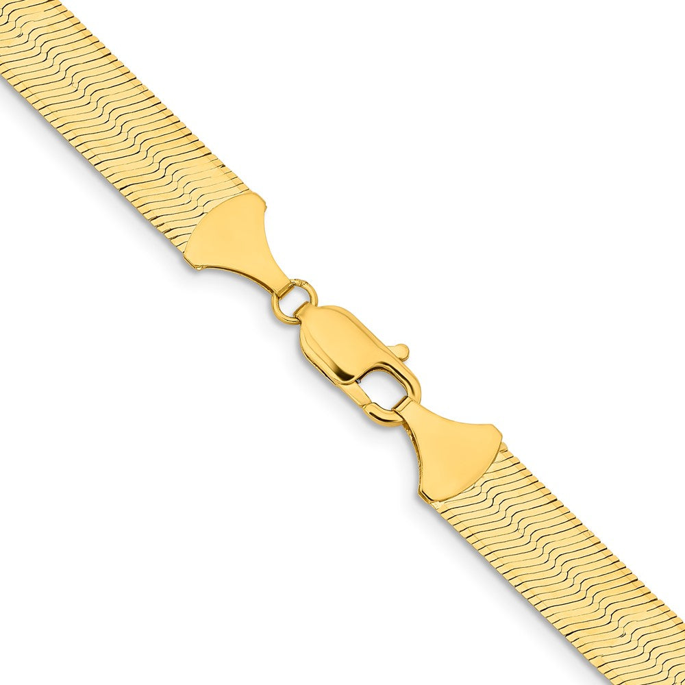 10k Yellow Gold 10 mm Silky Herringbone Chain
