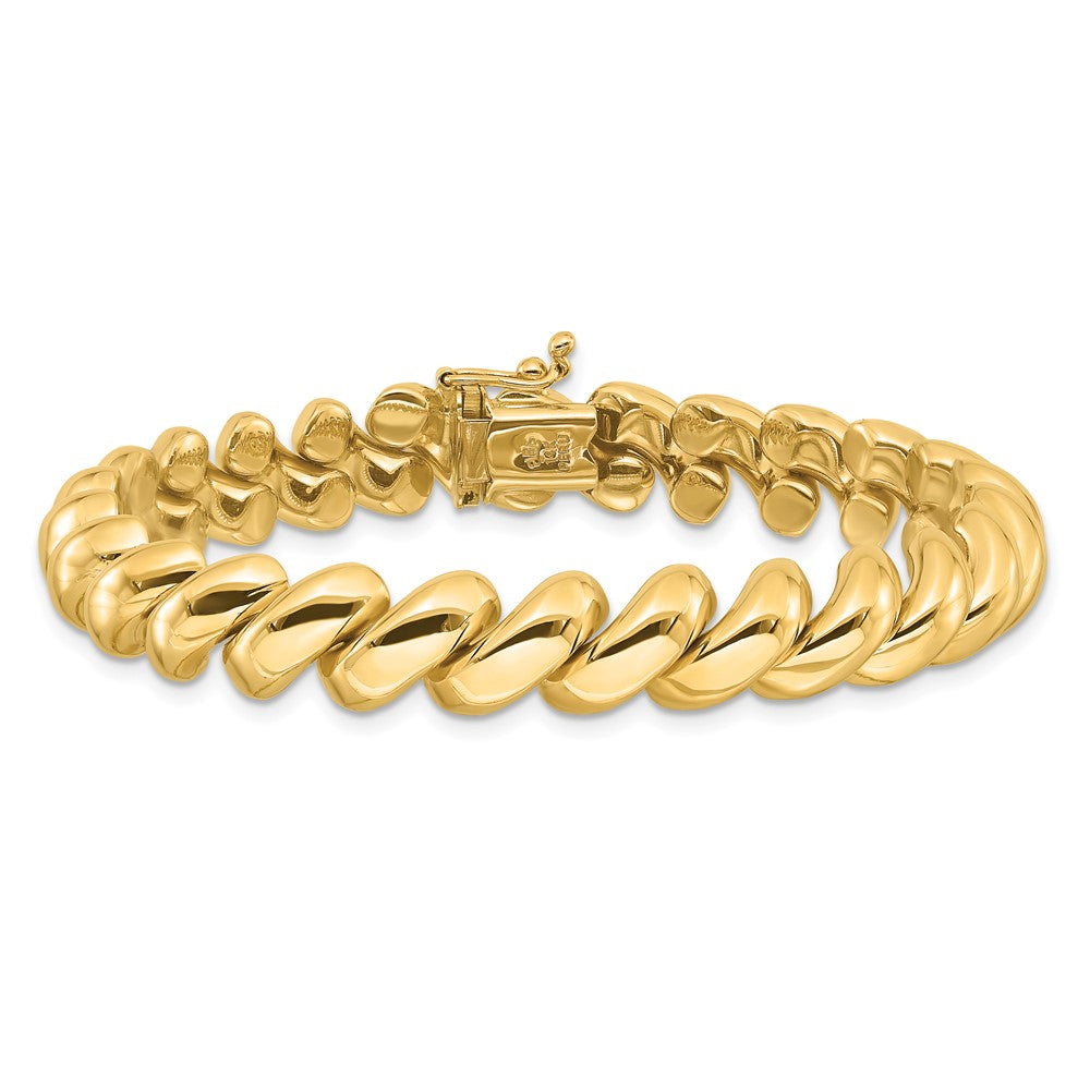 10k Yellow Gold 10 mm San Marco Bracelet (14.02 grams)